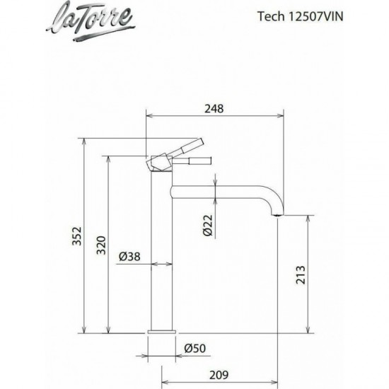 Μπαταρία Νιπτήρα Αναμεικτική Ψηλή La Torre New Tech 12507-300 White Matt (Λευκή Ματ) Μπαταρία Νιπτήρα Αναμεικτική Ψηλή La Torre New Tech 12507-300 White Matt (Λευκή Ματ)